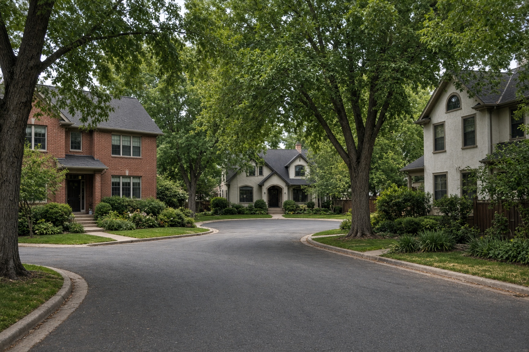Established homes and shade trees in Centennial.